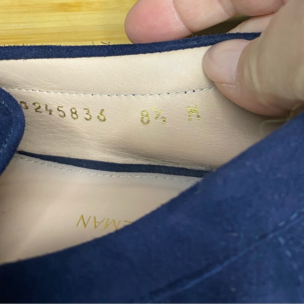 Stuart Weitzman Navy Flats/Loafers sz. 8.5 Excellent condition! - Picture 3 of 5